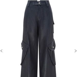 With Jean Rain Cargo Pants- Wax Blue